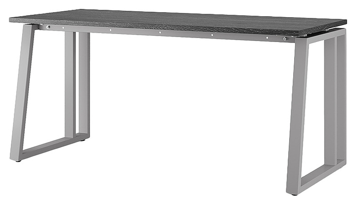 Стол офисный КОБОР TS2-120/60 aluminum/glazed