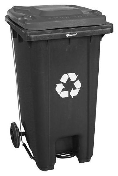 Контейнер для мусора Merida KJS412 серый, 120 л