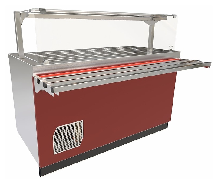 Прилавок-витрина холодильный Abat Сэйла ПВВ(Н)-70Е-05-НШ бордо