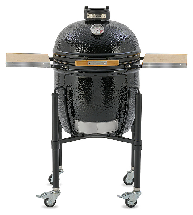 Гриль керамический Monolith Grill ONE.55 (Classic), черный на колесиках с боковыми столиками