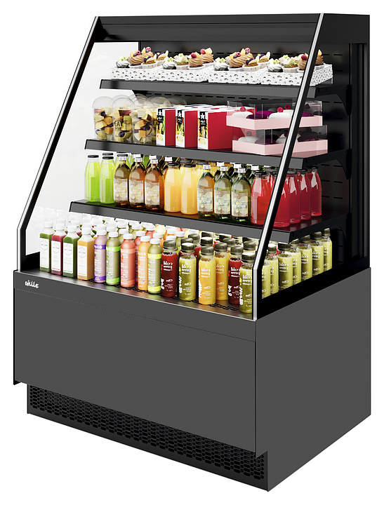 Витрина кондитерская Chilz VETE II KUB OF 130 серый матовый, металлик