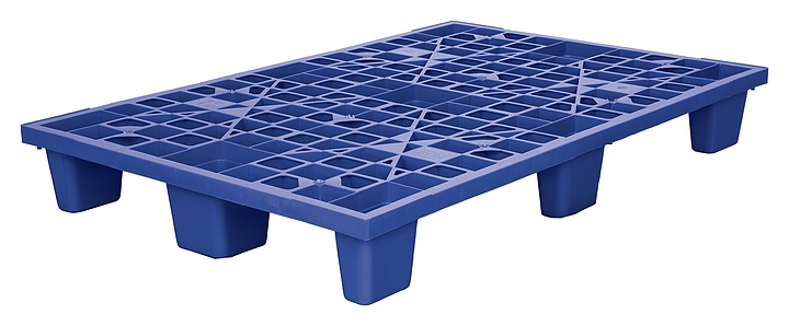 Паллет ТАРА.РУ TR 1208 L 1200x800х160 мм (перфорированный на 9 ножках) синий