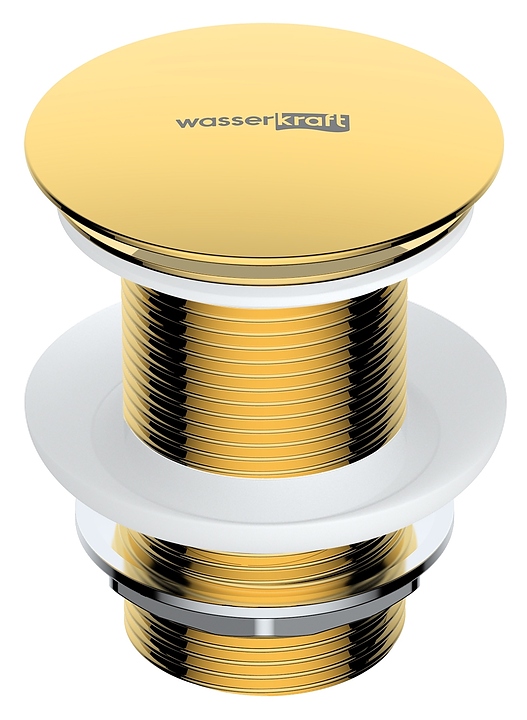 Клапан донный Wasserkraft Sauer A248 глянцевое золото