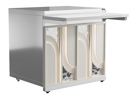 Прилавок нейтральный Luxstahl ПН-900 Premium Arch (Арка)