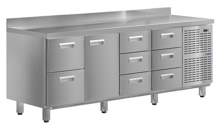 Стол холодильный KAYMAN КСХ-2133/70 (1 дверь, 8 ящиков)