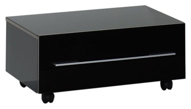 Тумба подкатная Aquanet Нота 75 черная