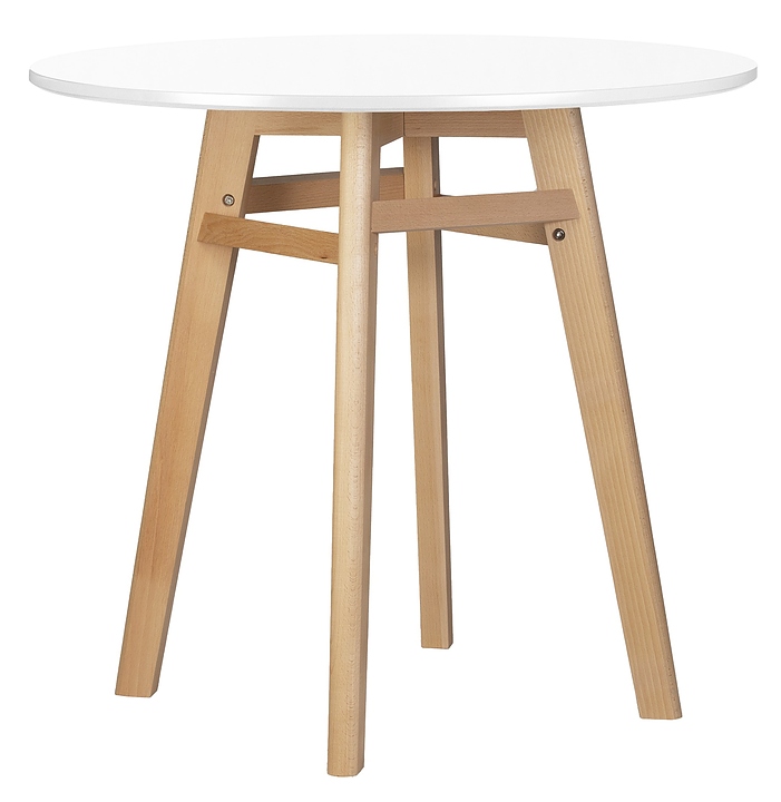 Стол обеденный DOBRIN 58TD-LMZL ALBERT'80 (белый, светлый бук)