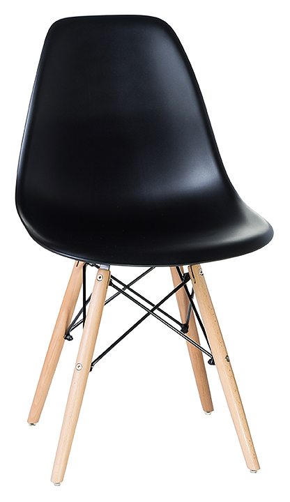 Стул обеденный DOBRIN DSW 638PP-LMZL-N (черный, светлый бук) 4 шт.