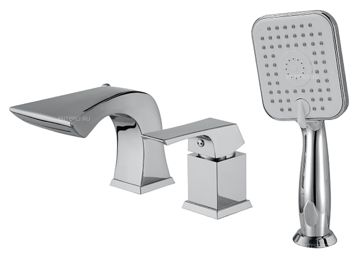 Смеситель для ванны и душа LEMARK Unit LM4545C встраиваемый на борт ванны, 3 отверстия, хром