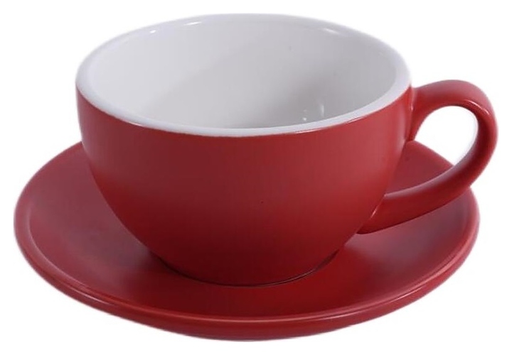 Чайная пара P.L. Barbossa Barista S0120-300-matte red 320 мл (фарфор) красная матовая