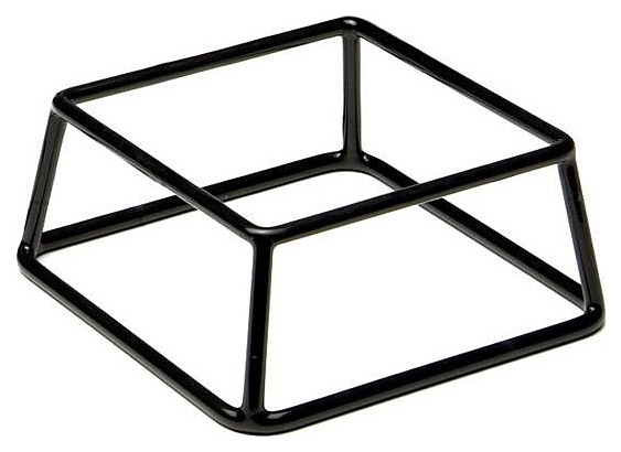 Подставка для фуршетных блюд APS 49148 18х18 см h=8 см (металл) черная