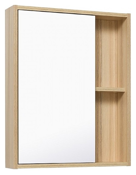 Шкаф зеркальный Runo Эко 52 белый, лиственница