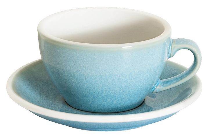 Кофейная пара Loveramics Egg Latte&Cappuccino Cup C088-118BIB/C088-146BIB 250 мл, голубой лёд (ice blue)