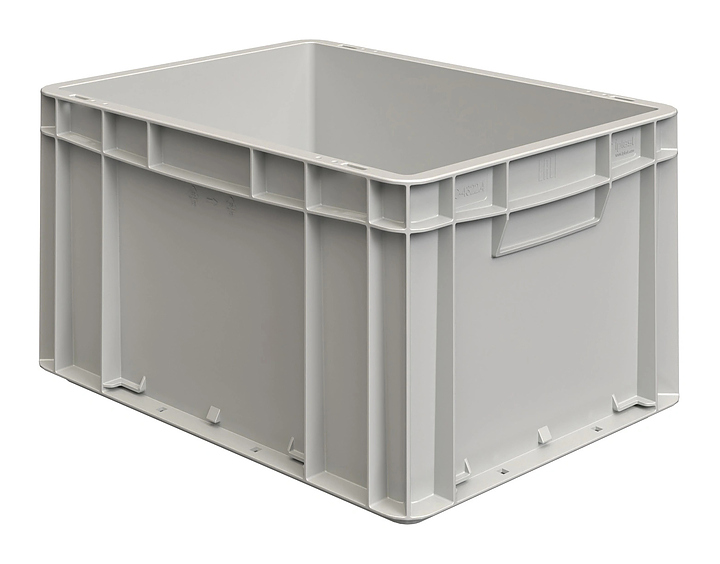 Ящик-евроконтейнер iPlast ЕС-4322.2 400х300х220 мм серый