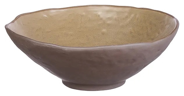 Салатник Kunstwerk Grasp 20730/brown 870 мл d=22 см h=7,6 см (керамика) коричневый