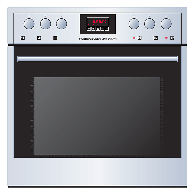 Зависимый электрический духовой шкаф Kuppersbusch EEH 6200.8 EX полностью сталь