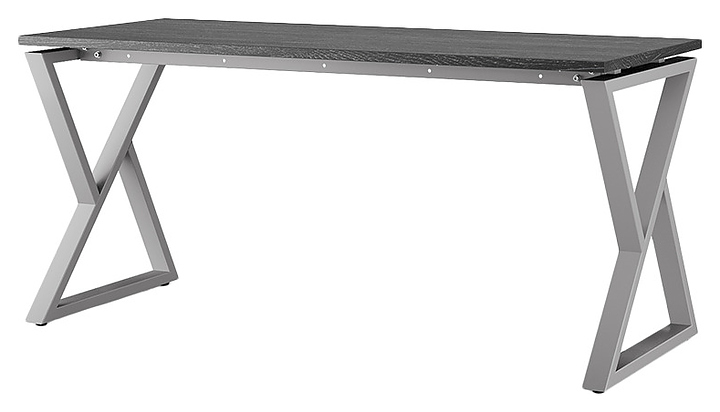 Стол офисный КОБОР W-100/70 aluminum/glazed