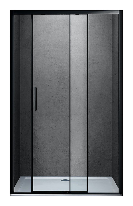 Дверь душевая Vincea Soft VDS-3SO120CLB 100х195 см с прозрачным стеклом, раздвижная, черный