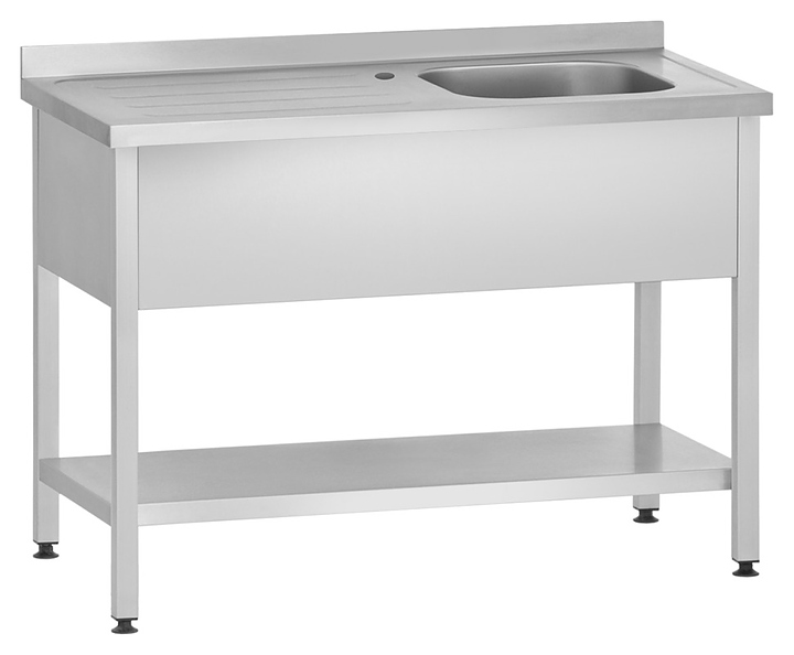 Ванна моечная Mecon Profi Inox РПЦп 1000х600х860 мм (1 м/о правое 400х400х250 мм) ножка профильная