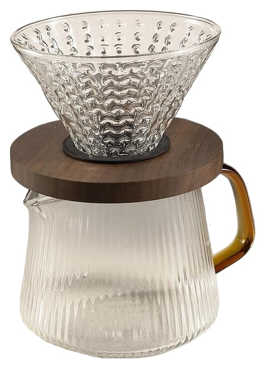 Набор для пуровера P.L. Barbossa D002796 кофейник 600 мл с воронкой на 1-4 чашки (стекло)