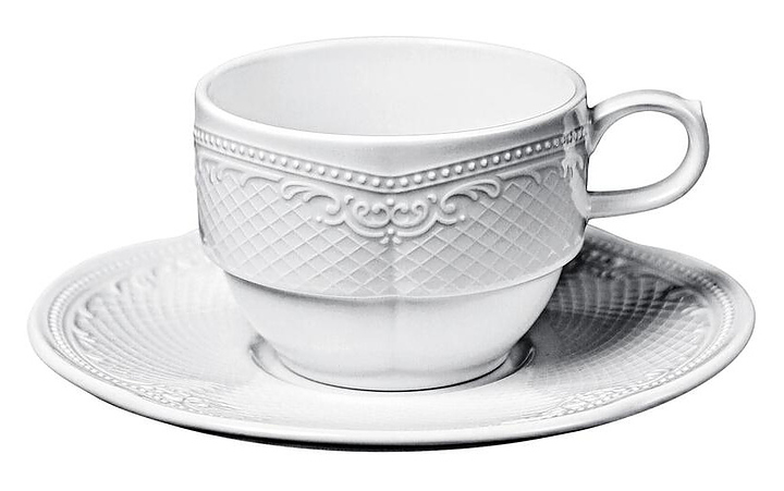 Чайная пара Noble Aristocrat 313605-313009 250 мл белый