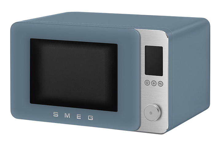 Микроволновая печь SMEG Collezione MOC02SBMEU 27 л с грилем и конвекцией, синий шторм, матовый