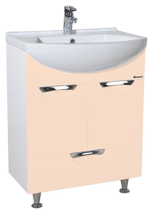 Тумба под раковину Bellezza Альфа 55 с ящиком, бежевая