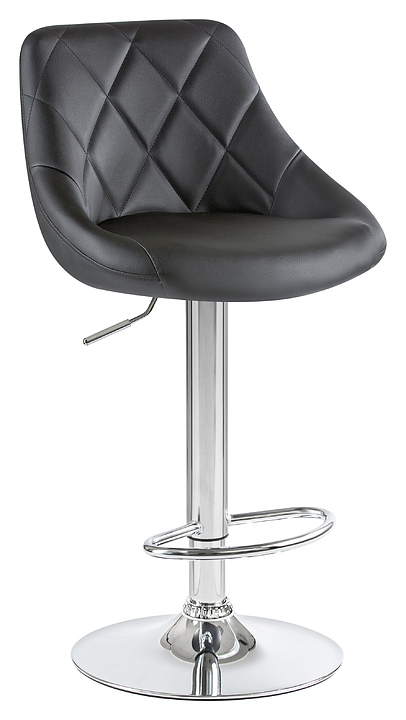 Стул барный DOBRIN 5007-LM LOGAN (черный, хромированная сталь)