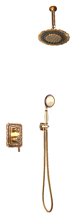 Комплект душевой Bronze de Luxe Windsor 10138/1DF верхний душ из потолка