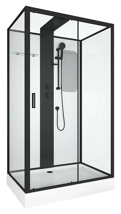 Кабина душевая Grossman Elegans GR252Q 120х80х217 см, черная