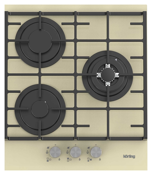 Варочная панель газовая Korting HGG 4825 CTB бежевая