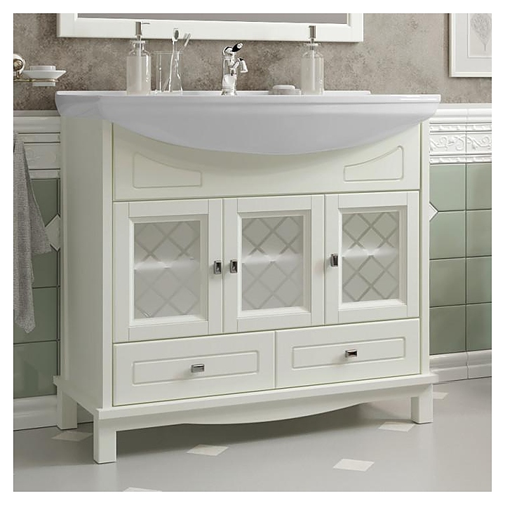 Тумба напольная под раковину OPADIRIS Омега 85 00-00002824, слоновая кость