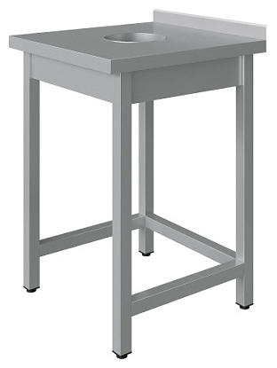 Стол универсальный для сбора отходов Luxstahl СО-6/6 обвязка трехсторонняя