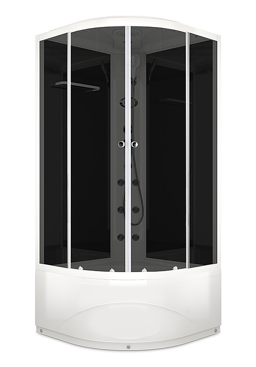Душевая кабина с гидромассажем и блоком управления Domani-Spa Delight 110 high DS01D110HBT10 100х100 см
