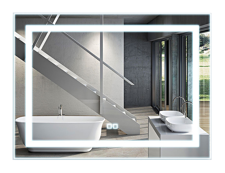 Зеркало Vincea LED VLM-2C100 100×80 см, c подсветкой, сенсорным выключателем и диммером