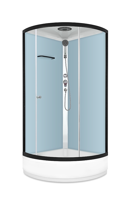 Душевая кабина Domani-Spa Simple 99 mid DS01Sm99MDbCl00 90х90 см