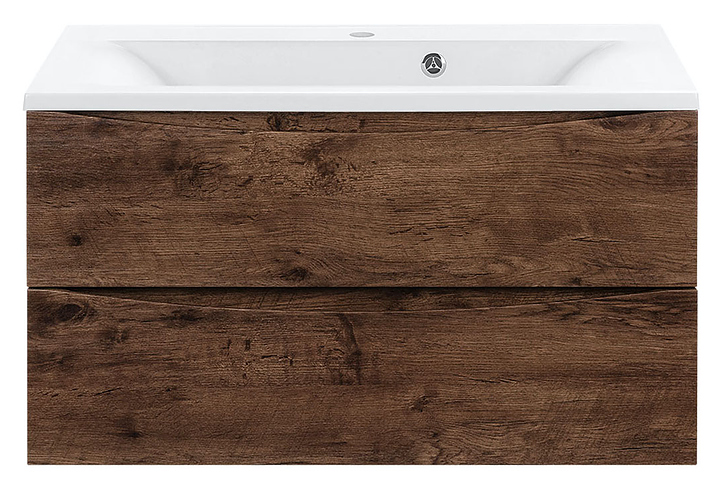 Тумба под раковину Vincea Mia 900 R.Wood 89х44,3 см, подвесная, темное дерево