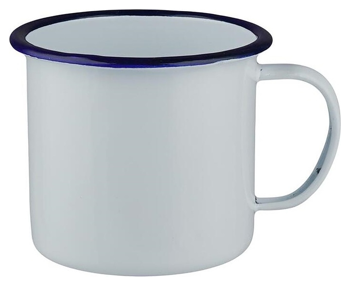 Кружка Sunnex CEM2008 Blue Rim 510 мл d=10,5 см h=9 см (эмалированная сталь)