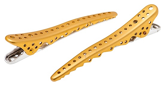 Зажимы для волос Y.S.PARK Shark Clip, 8 шт., алюминий, золотистые