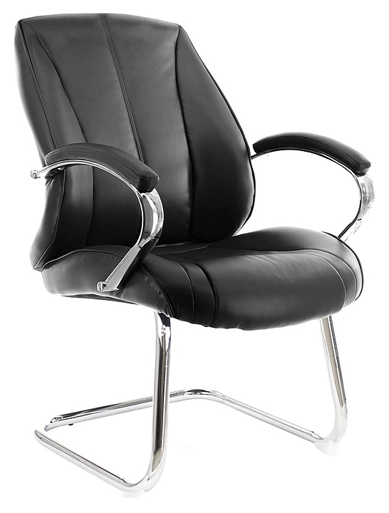 Кресло для посетителей Everprof Forum CF (экокожа) черное