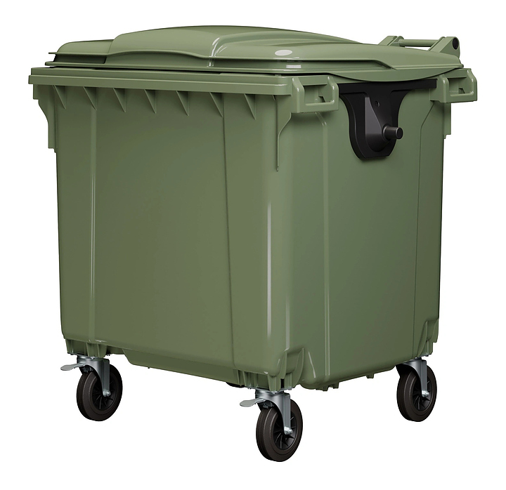 Контейнер для мусора iPlast 22.C19 1100 л зеленый