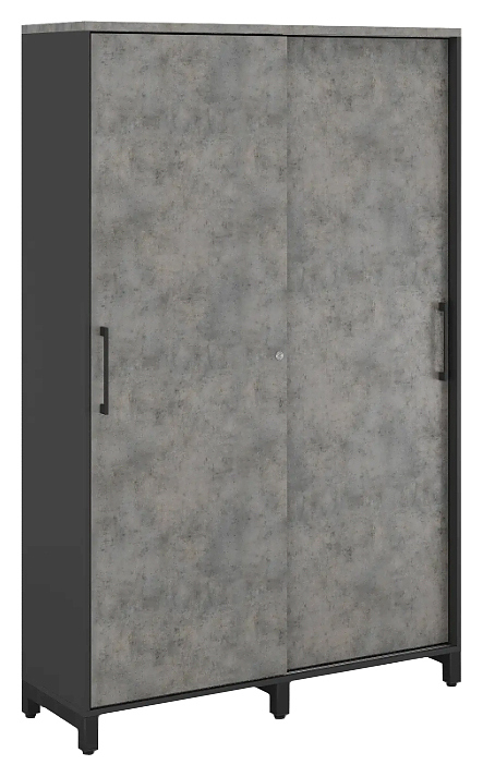 Шкаф для одежды КОБОР HG-120/40/M black/chicago