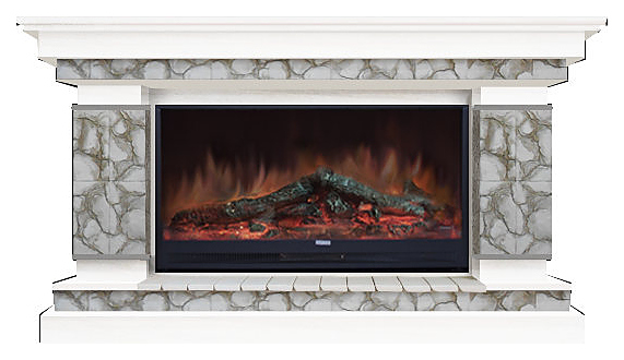 Камин Glenrich Лорд P 86 Карелия белый