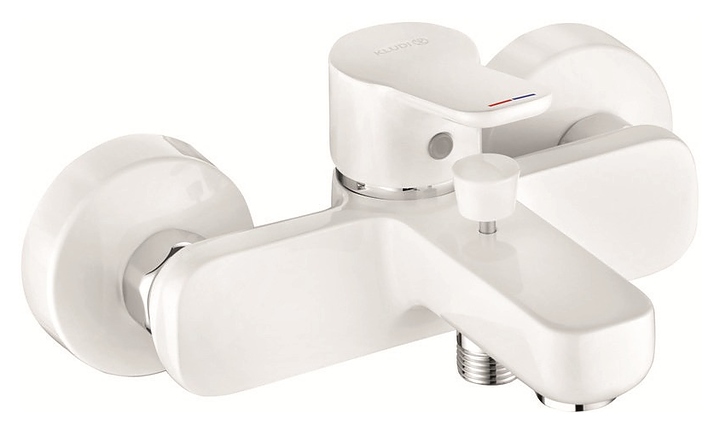 Смеситель для ванны настенный KLUDI Pure and Easy 376819165 белый / хром