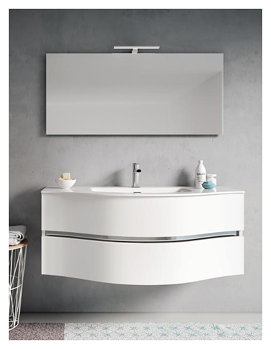 Тумба под раковину BMT MOON 932 106 OEF 010 50 120 см белая глянцевая