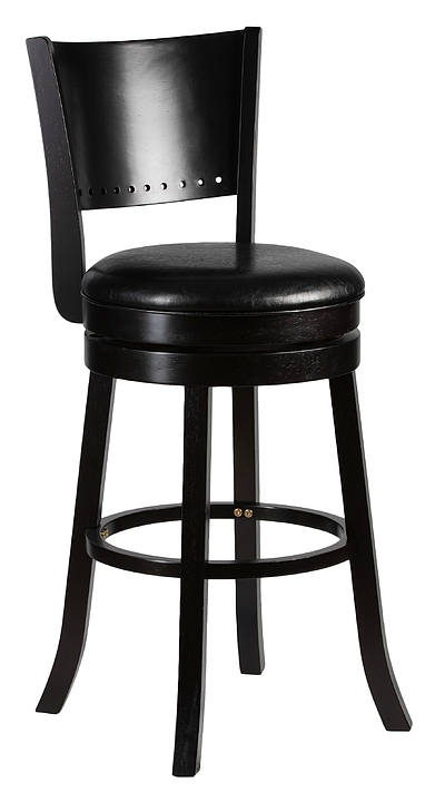 Стул полубарный DOBRIN 4292-LMU TONY COUNTER (черный, капучино)