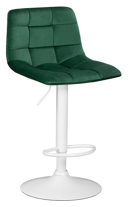 Стул барный DOBRIN 5017-LM-N TAILOR WHITE (зеленый велюр, белый) 2 шт.