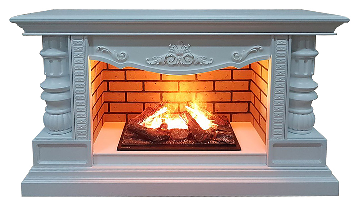 Камин Glenrich Консул 87 Deluxe Hota 3D белый