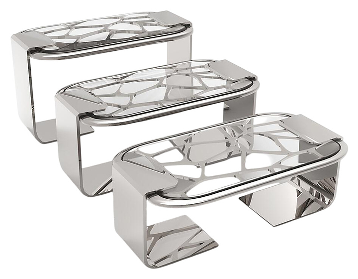 Подставка фуршетная P.L. Proff Cuisine Hotelware FRR 3300 35х20 см h 21 см + блюдо акрил