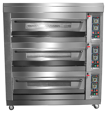 Печь хлебопекарная Danler BS-36 газ + каменный под (3 яруса) + пароувлажнение